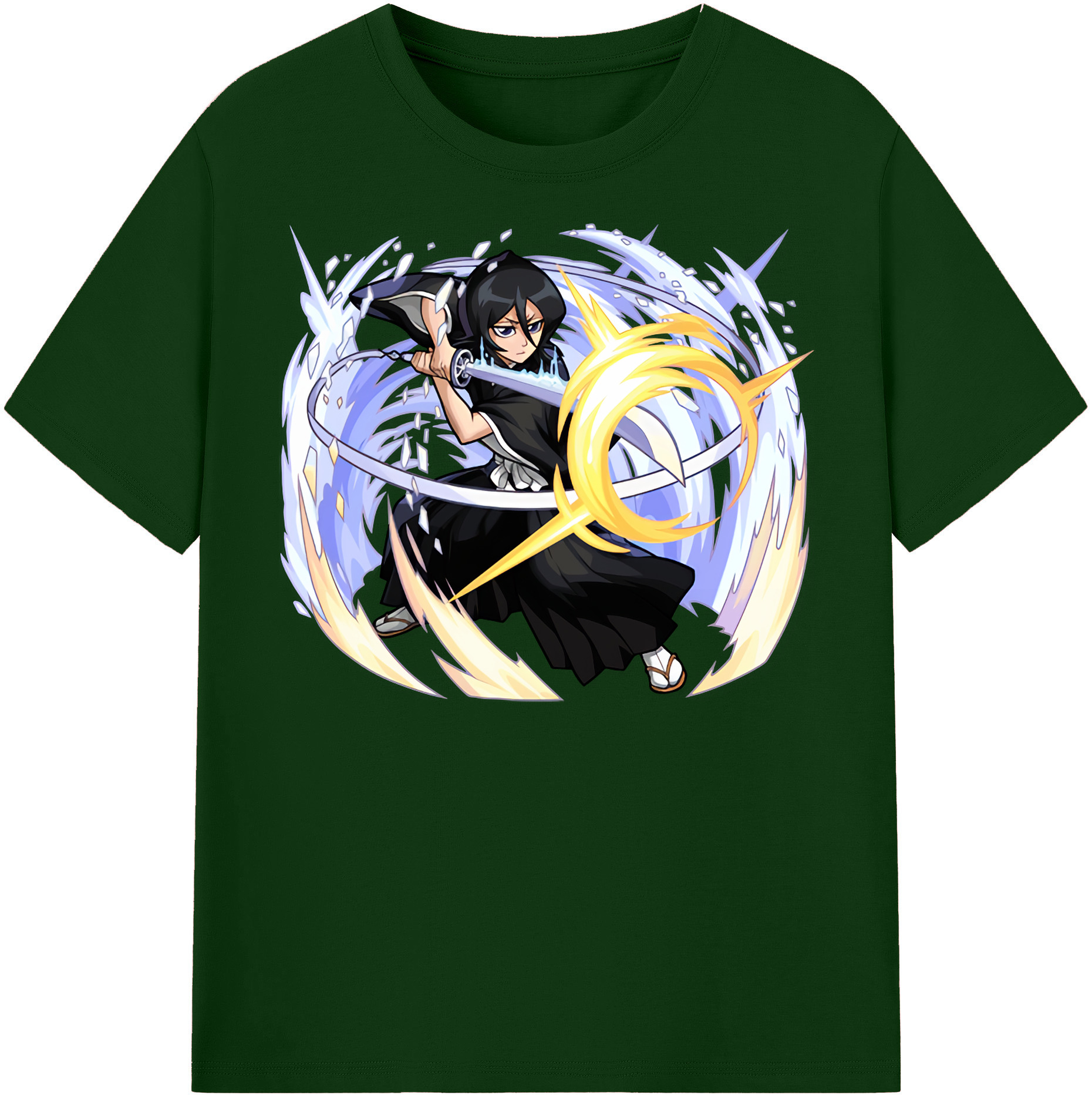 （画像用） ブリーチ 朽木ルキア BLEACH Kuchiki Rukia 綿100％半袖Tシャツ（フロントプリント）